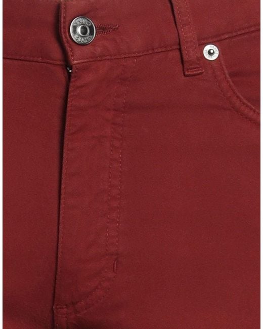 Zegna Red Pants Cotton, Elastane for men