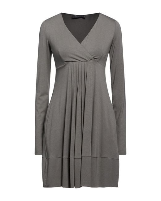 Twinset Gray Mini Dress Viscose, Elastane