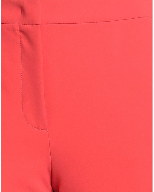 Moschino Red Pants Polyester, Polyurethane