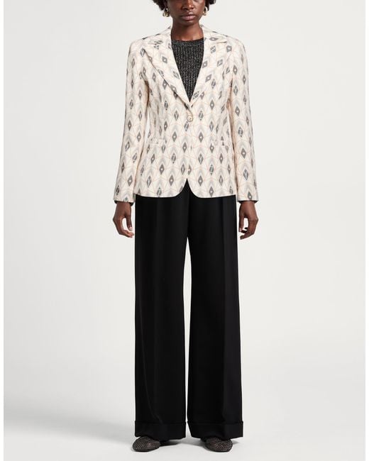 Yes Zee Natural Ivory Blazer Polyester, Elastane