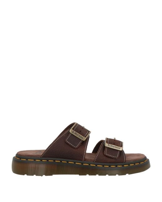 Dr. Martens Brown Josef Grizzly Sandals Leather for men