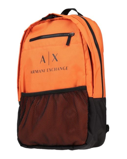 Armani Exchange Orange Rucksack for men