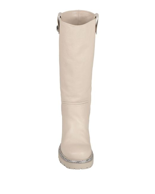 Rene Caovilla White Boot Leather
