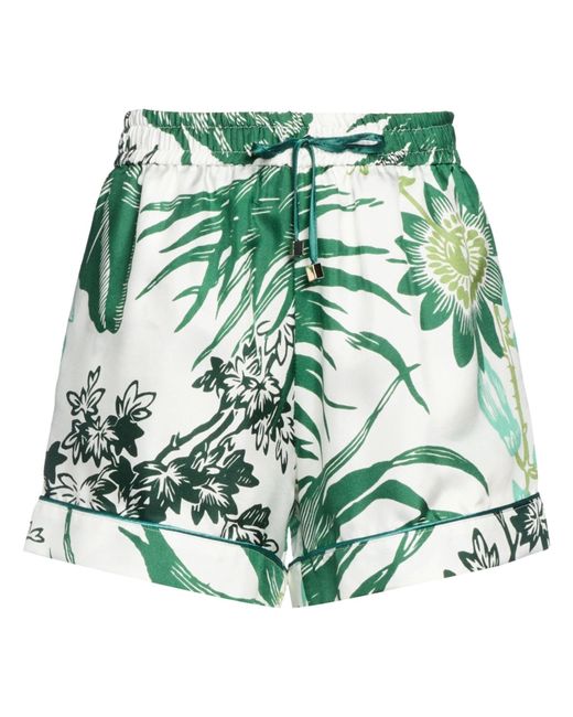 F.R.S For Restless Sleepers Green Shorts & Bermuda Shorts Silk