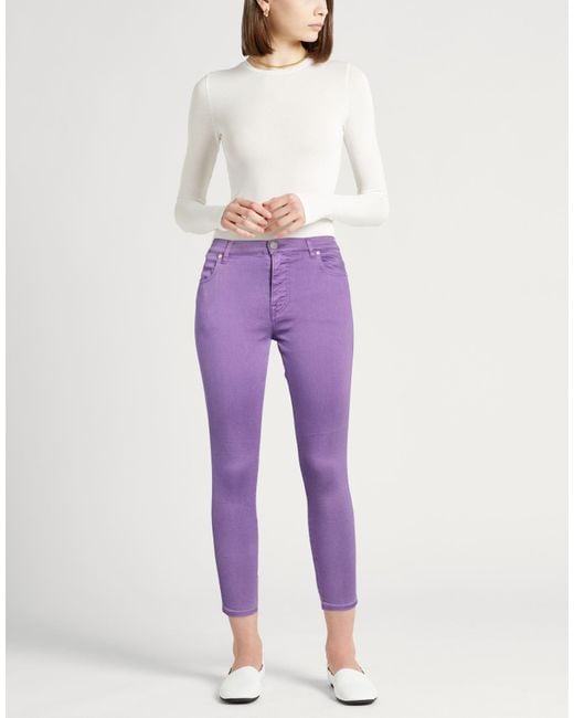 PT Torino Purple Jeans Lyocell, Cotton, Polyester, Elastane