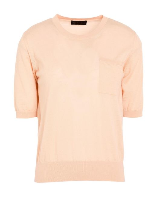 Pullover Roberto Collina en coloris Natural