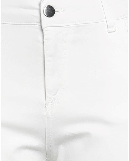 Caractere White Pants Cotton, Elastane, Polyester