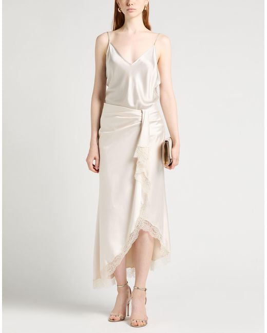 Pinko White Maxi Skirt