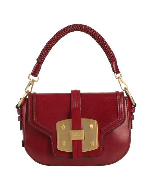 The Bridge Red Brick Handbag Soft Leather