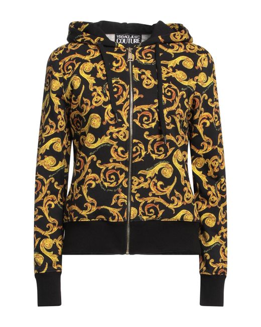 Versace Jeans Couture Black Sweatshirt Cotton, Elastane
