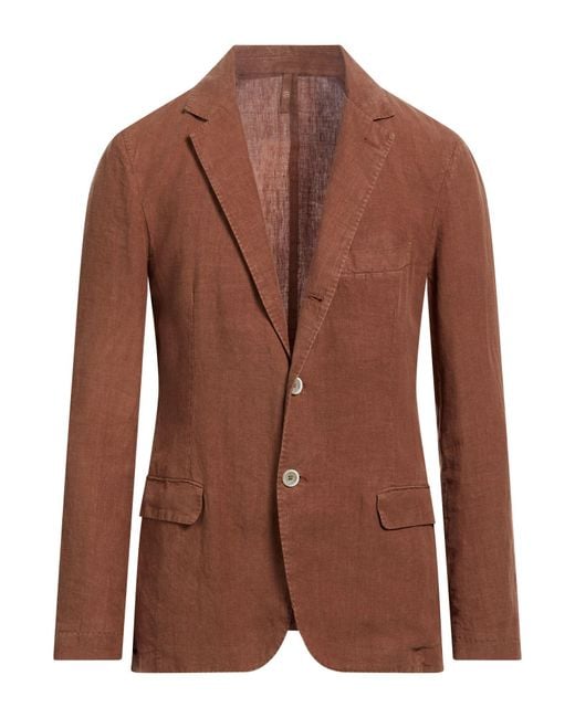 120% Lino Brown Blazer for men
