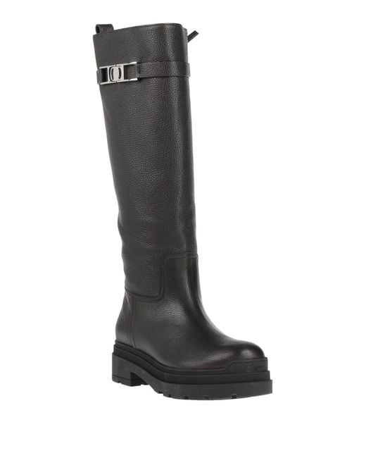 Ferragamo Black Boot Calfskin