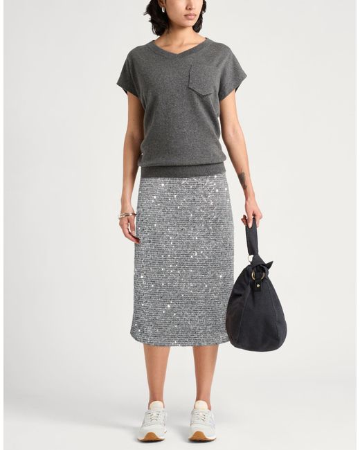 Dixie Gray Midi Skirt Polyester