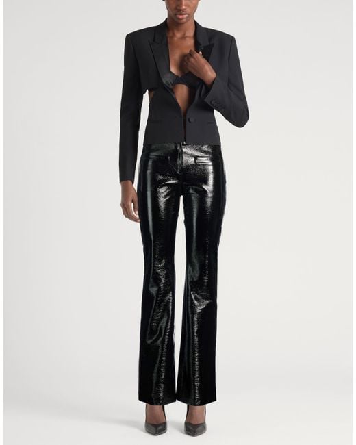 Courreges Black Pants Cotton, Polyurethane, Elastane