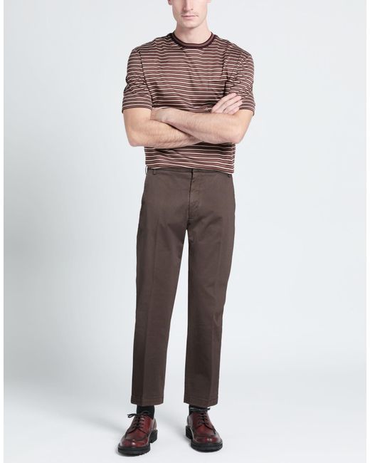 Entre Amis Gray Pants Cotton, Elastane for men