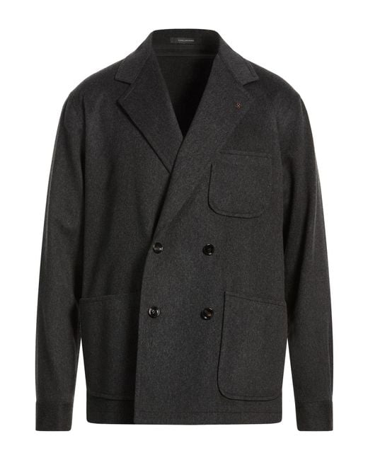 Tagliatore Black Blazer Cashmere, Virgin Wool for men