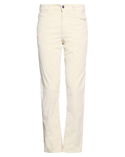 40weft Natural Cream Pants Cotton, Lyocell, Elastane for men
