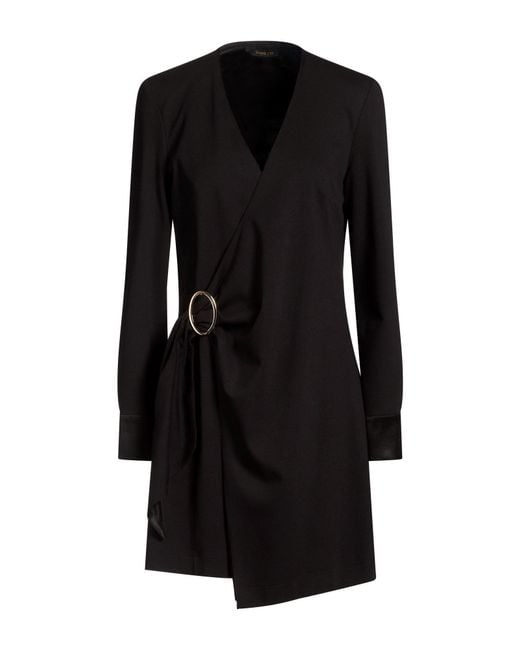 HANAMI D'OR Black Mini Dress Viscose, Polyamide, Elastane