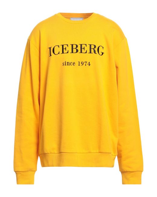 Iceberg Yellow Sweatshirt Cotton, Polyester for men