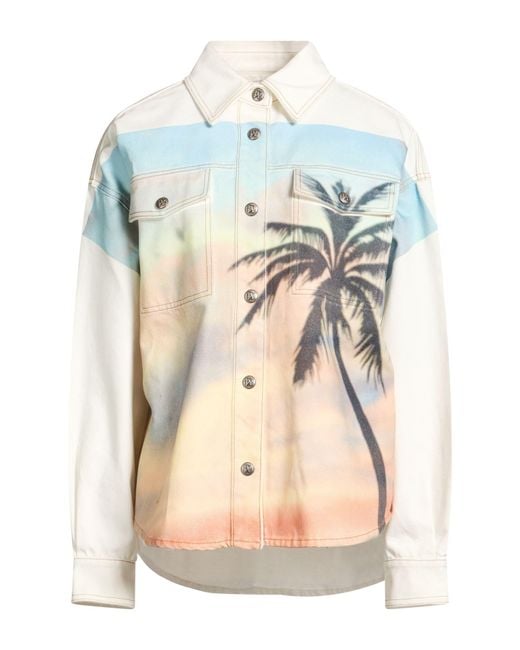 Palm Angels Blue Denim Outerwear