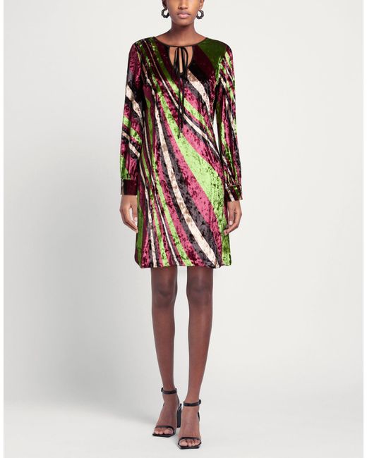 Éclà Multicolor Mini Dress Polyester, Elastane
