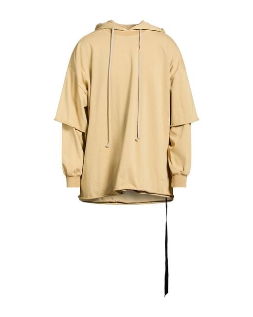Rick Owens Natural Mustard Sweatshirt Cotton for men