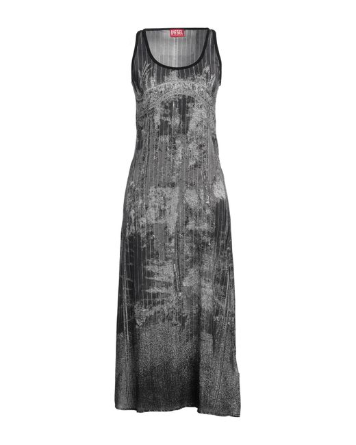 DIESEL Gray Midi-Kleid