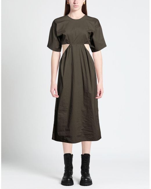 8pm Green Midi Dress