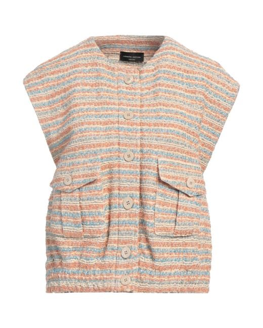Roberto Collina Natural Vest Cotton, Viscose, Linen, Polyamide, Silk