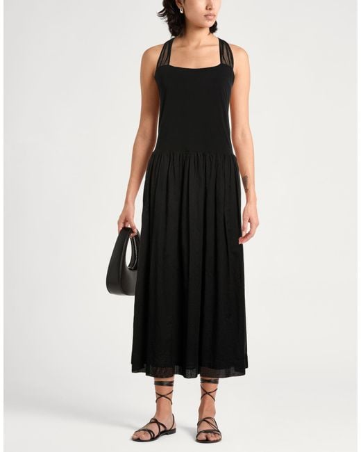Jucca Black Maxi Dress Cotton
