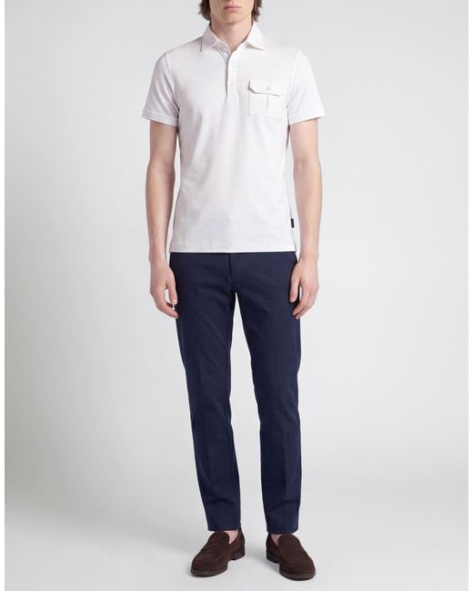 Polo Moorer de hombre de color White