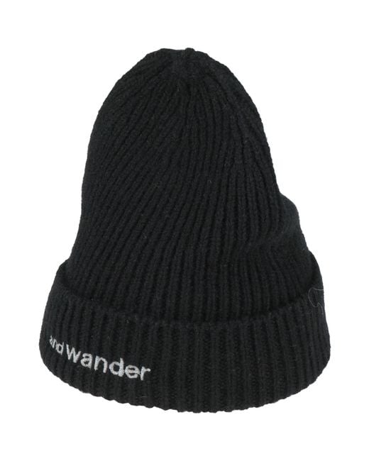 And Wander Black Hat Wool for men