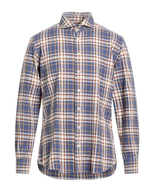 BASTONCINO Blue Shirt Cotton for men