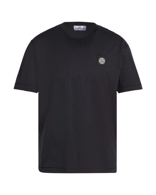 Stone Island Black T-Shirt Cotton for men