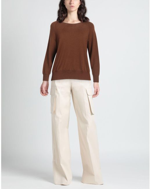 Scaglione Brown Sweater Merino Wool