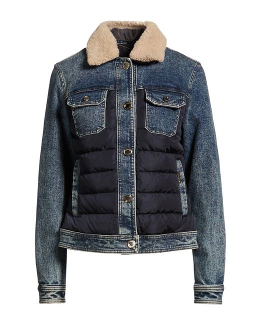 Moorer Blue Puffer Cotton, Elastane, Polyamide