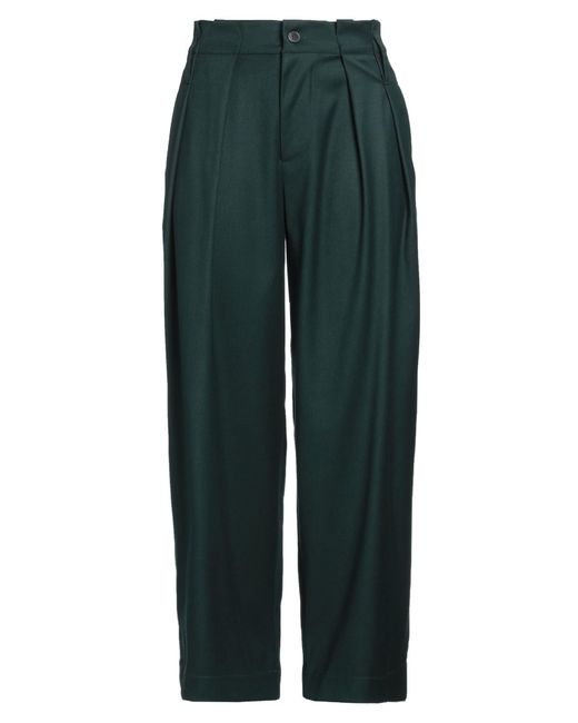 Gaelle Paris Green Pants Polyester, Viscose, Elastane