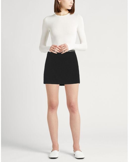 N°21 Black Mini Skirt Cotton, Polyamide