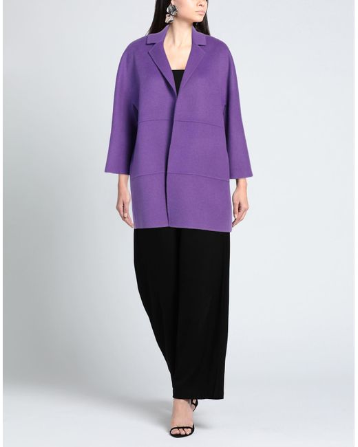 AVOLIO Milano Purple Overcoat & Trench Coat