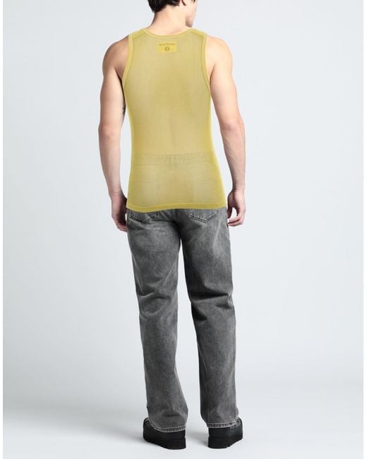 Acne Yellow Tank Top for men