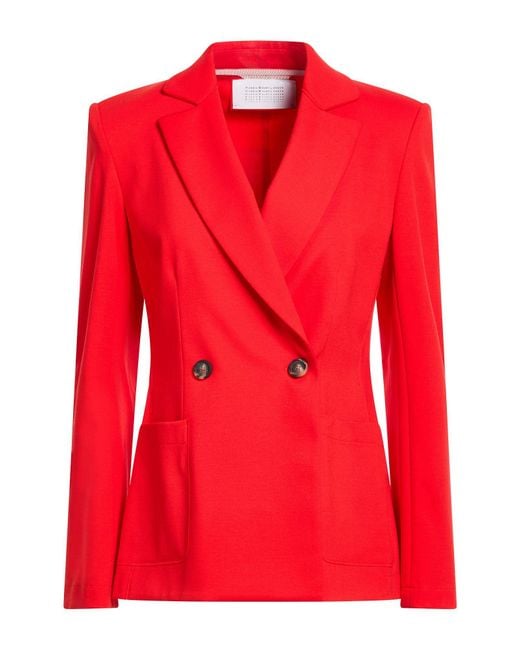 Harris Wharf London Red Blazer Viscose, Polyamide, Elastane