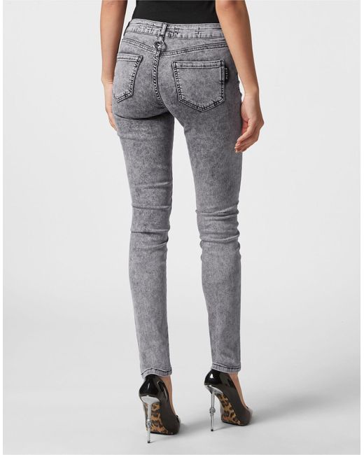 Pantalon en jean Philipp Plein en coloris Gray