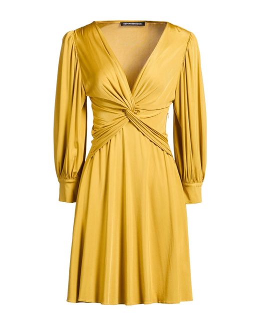 Department 5 Yellow Mini Dress Viscose