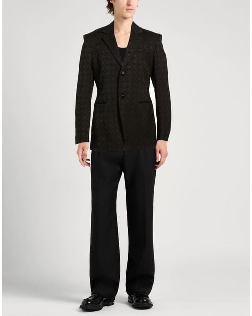 MARINE SERRE Black Line Blazer Viscose, Wool, Elastane for men