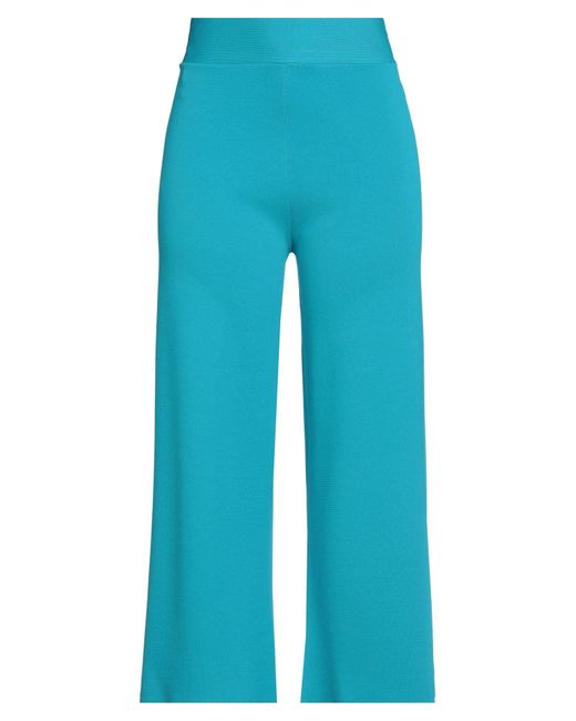 P.A.R.O.S.H. Cropped Trousers in Blue | Lyst