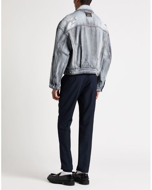 Chaqueta vaquera con detalles rasgados Dolce & Gabbana de hombre de color Gray