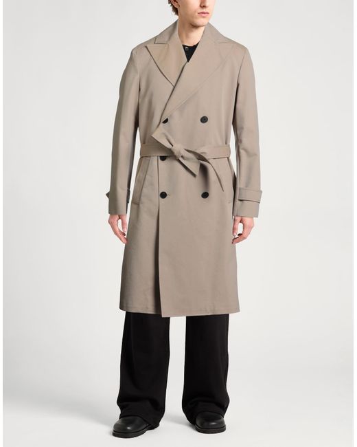 Drumohr Natural Overcoat & Trench Coat Cotton, Polyamide for men