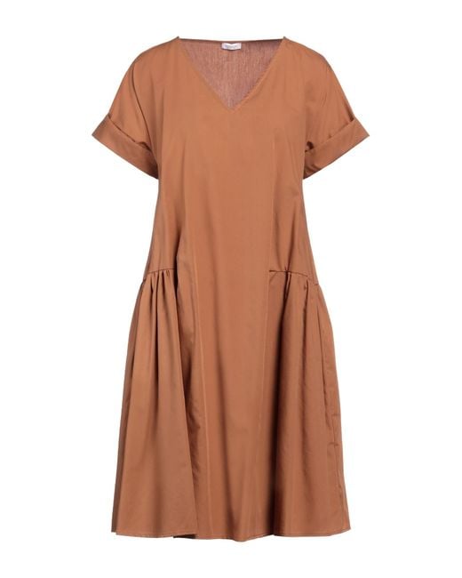 Rossopuro Brown Midi Dress