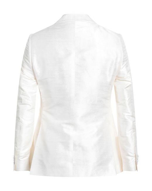 Lardini White Blazer Silk for men