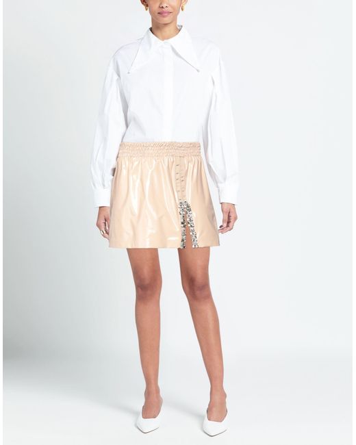 Frankie Morello Natural Mini Skirt
